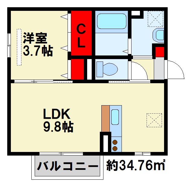 ラ　ジュネス下曽根 101号室 間取り