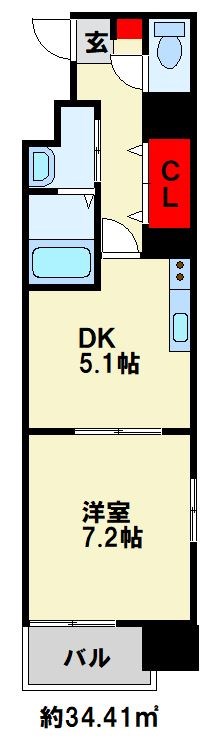 ベーシック・グローブ  301号室 間取り