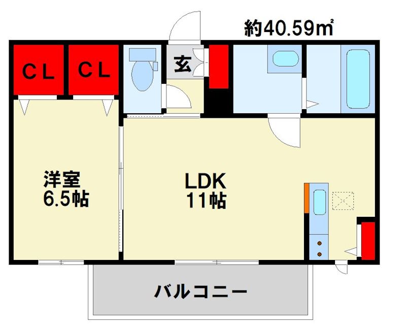 シンフォニー　ガーデン B棟  202号室 間取り
