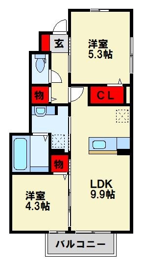 トレス中間壱番館 間取り図