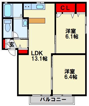ヴィラ・サンロイヤル B棟  間取り図