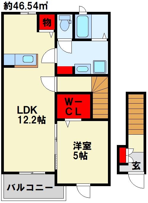 ミリューカトレア A棟 201号室 間取り