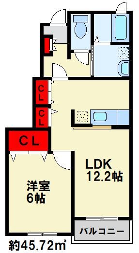 メイブリーズ 103号室 間取り
