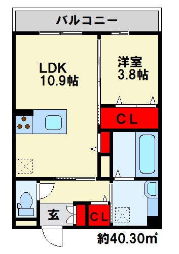 フース　コーシェリ 203号室 間取り