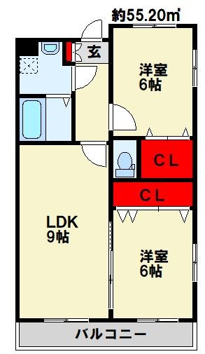 クラッセ三ヶ森 305号室 間取り