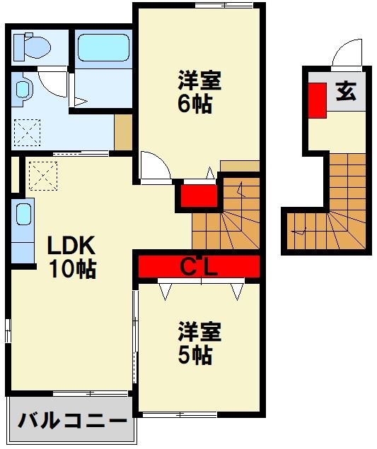 ベルデュールⅠ 202号室 間取り