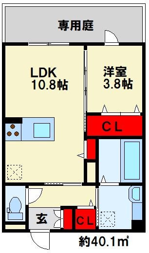 フース　コーシェリ 105号室 間取り