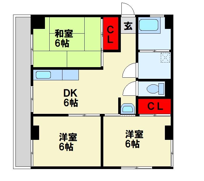 アルテハイム遠賀 302号室 間取り