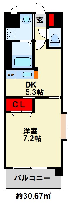 ハミングバード上吉田 101号室 間取り