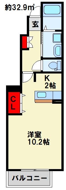 サニータウン曽根　C棟  103号室 間取り