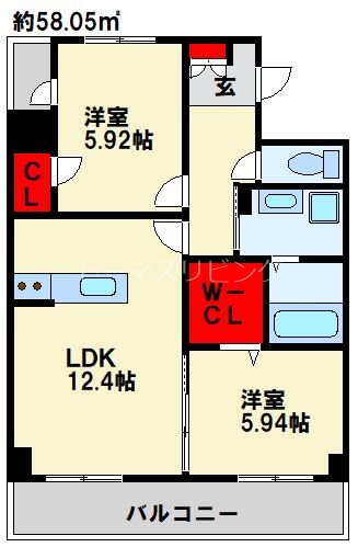 エストラーダ小倉 301号室 間取り