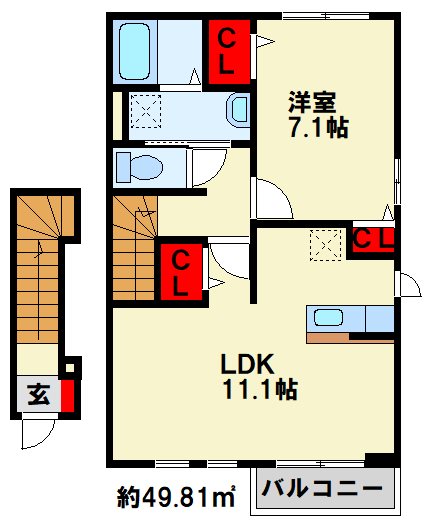 ISLAND　津田Ａ 206号室 間取り