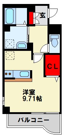 ボニート到津  307号室 間取り
