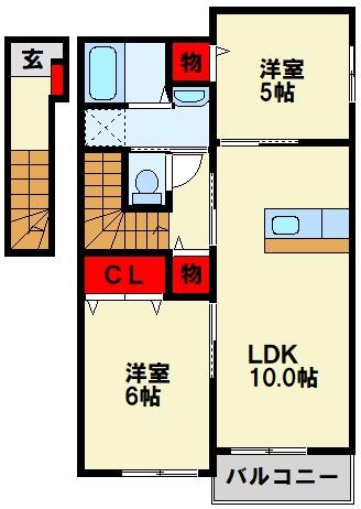 アミティエⅢ 205号室 間取り
