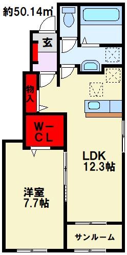 グラン・リーオ　K 101号室 間取り