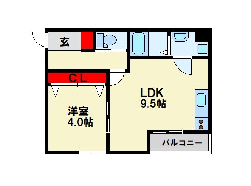 仮)戸畑区牧山新築AP(B棟) 101号室 間取り