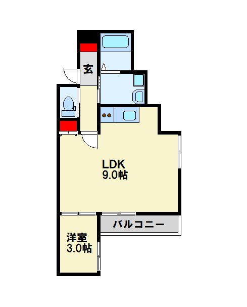 仮)戸畑区牧山新築AP(B棟) 102号室 間取り