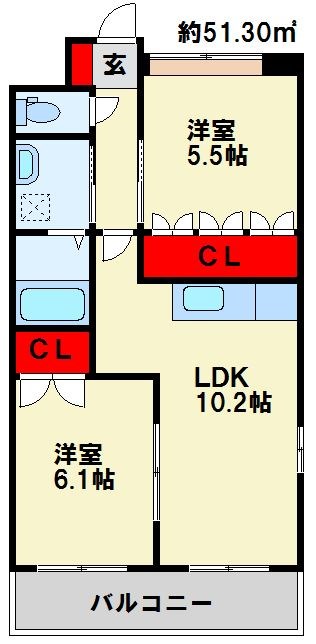 リオグランデエム 101号室 間取り
