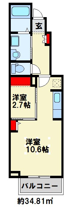 J・サクレ葛原Ⅰ 間取り図