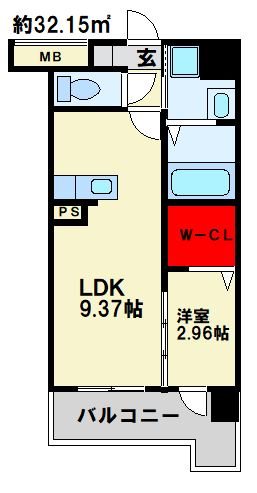 グレイス折尾 305号室 間取り