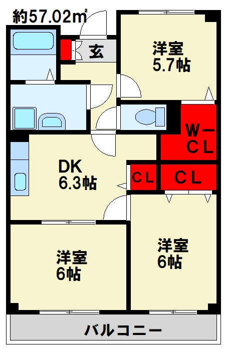 ハイツピュアティ 間取り図