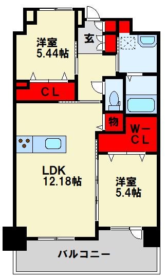 LEGEND157 405号室 間取り