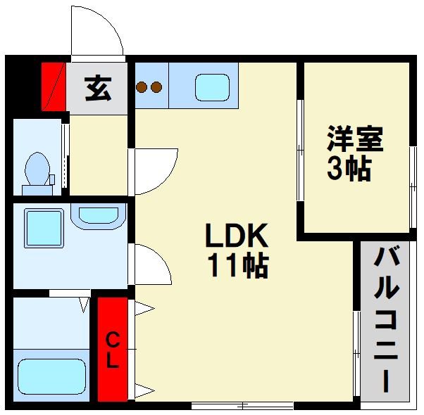 仮)戸畑区牧山新築AP(B棟) 303号室 間取り