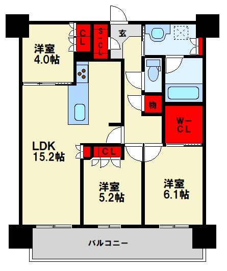 ザ・サンパーク小倉駅タワーレジデンス 間取り図