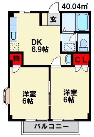 ウッディⅡ 203号室 間取り