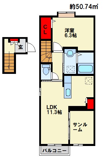 グローリア・ヒデ　A棟 間取り図
