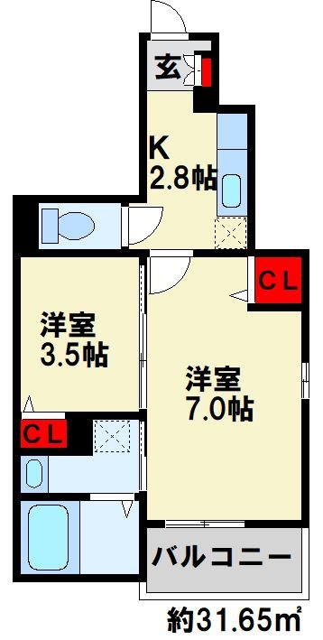 T＆AドリームⅡ 101号室 間取り