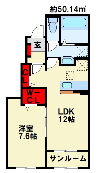 ブルーガーデン下石田 103号室 間取り
