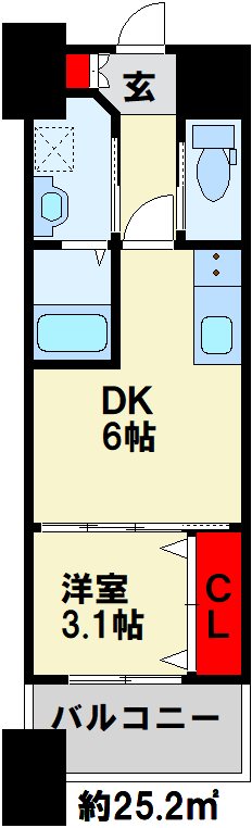 ギャラン竪町 502号室 間取り