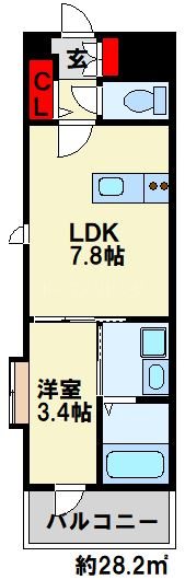 ギャラン竪町Neo 2021号室 間取り