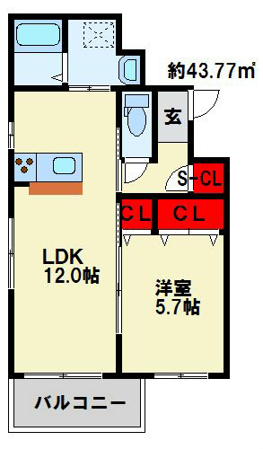 シャーメゾン境川 間取り