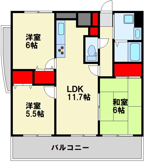 FARO戸畑駅前マンション 間取り