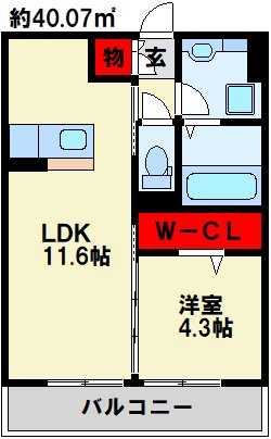 River Promenade　≪リバープロムナード≫ 305号室 間取り