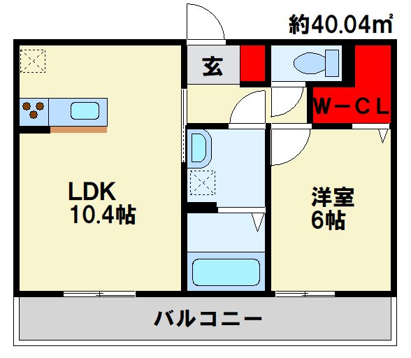 Alltid glad gront  202号室 間取り