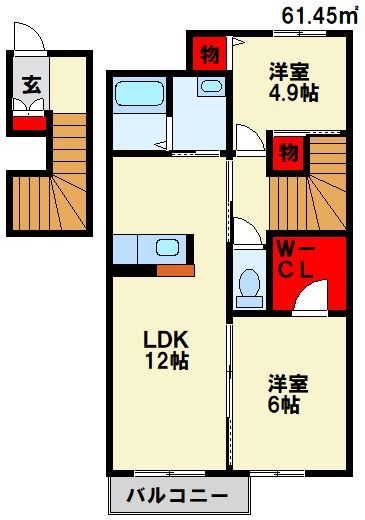ラクセル　 202号室 間取り