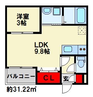 CONFORTIA安部山公園 302号室 間取り