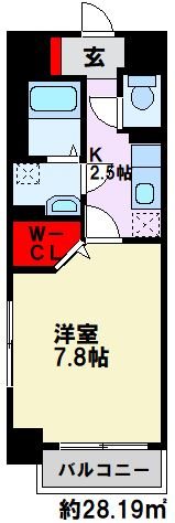 サンスタームーンモナ 102号室 間取り
