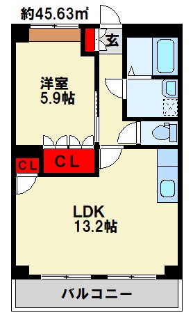 ライトニングエクセレンス 101号室 間取り