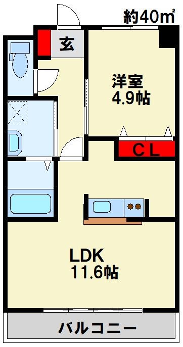 クリスタルガーデン Ⅱ 203号室 間取り