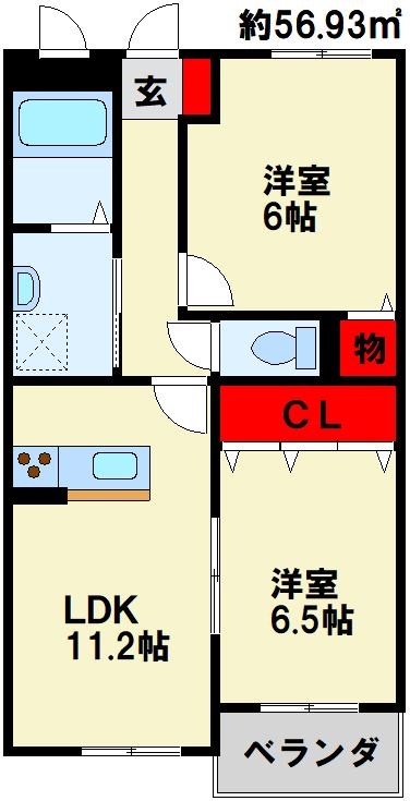 クレメント引野 間取り