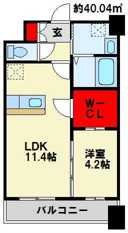 ギャラン竪町 408号室 間取り