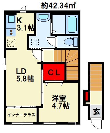 レガシーコートⅡ 201号室 間取り