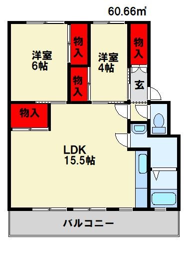 サルヴァトーレ本城Ⅱ 間取り図