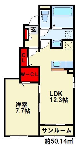 メゾン　ド　ジュネス　Ⅰ 間取り図