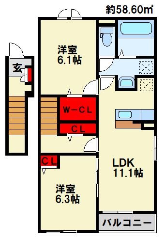 メゾン　ド　ジュネス　Ⅰ 間取り図