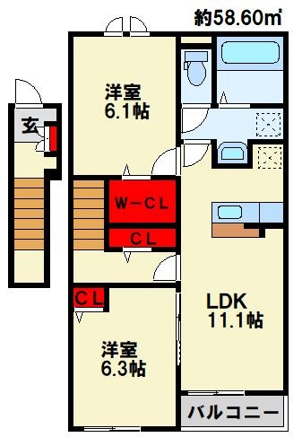メゾン　ド　ジュネス　Ⅰ 間取り図
